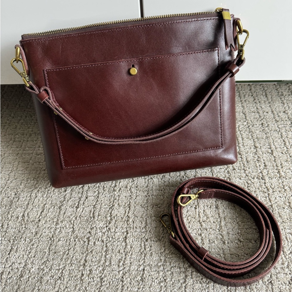 Madewell Transport Shoulder Crossbody, Box Leather Edition